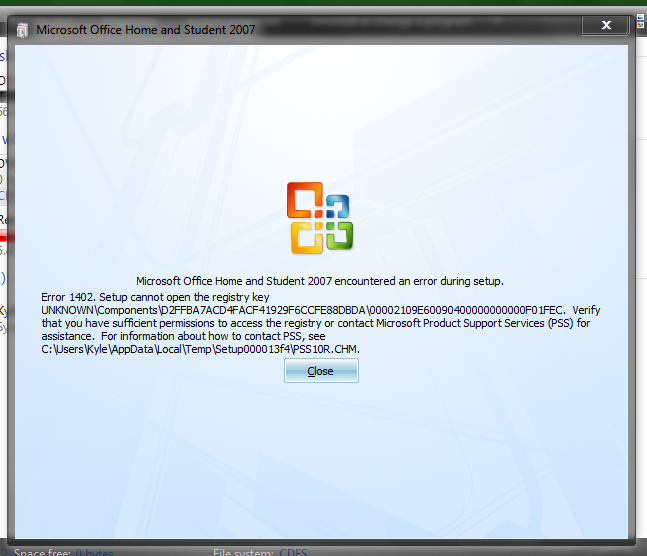 Can't reinstall Microsoft office home and student 2007-problem.png