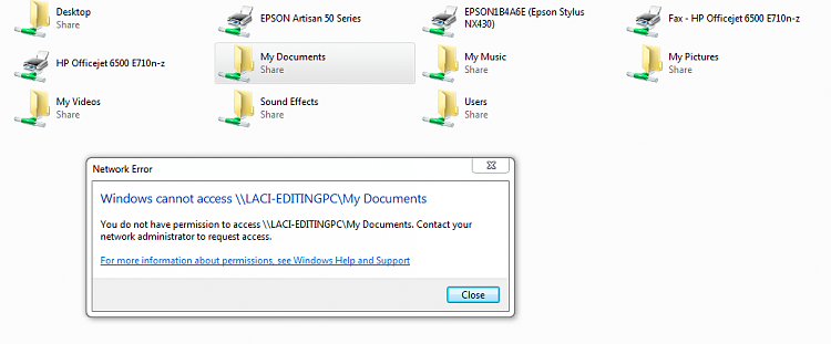 On My Home Network: &quot;Windows cannot access ...Documents&quot; in one direct-cannot-access.png