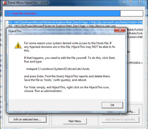 System infected after removing trojan.  System changes on its own.-hijack-error.jpg