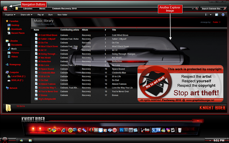 Knight Rider Version 2 Theme By Pauliewog - Windows 7 Help Forums