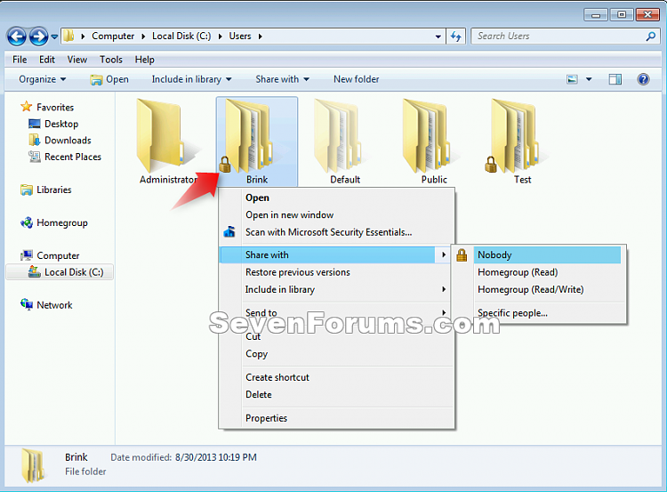 Lock Icon on Files and Folders - Remove in Windows 7 Windows 10 Forums